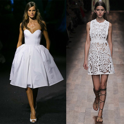 мода весна лето 2015  белые платья 1