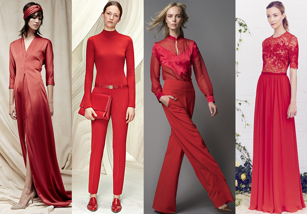 красный цвет мода весна 2016