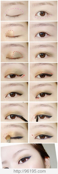 макияж для азиатских глаз 06