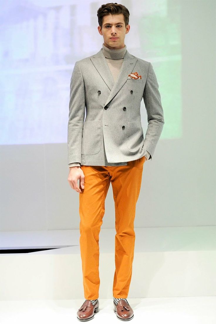 2 мужская мода стильные мужчины men in orange 14