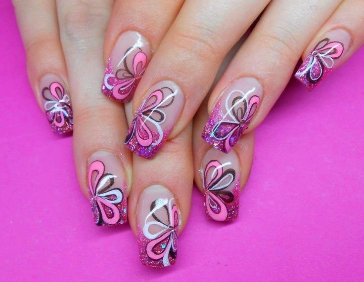 рисунок бабочка на ногтях  butterfly nail designs 17